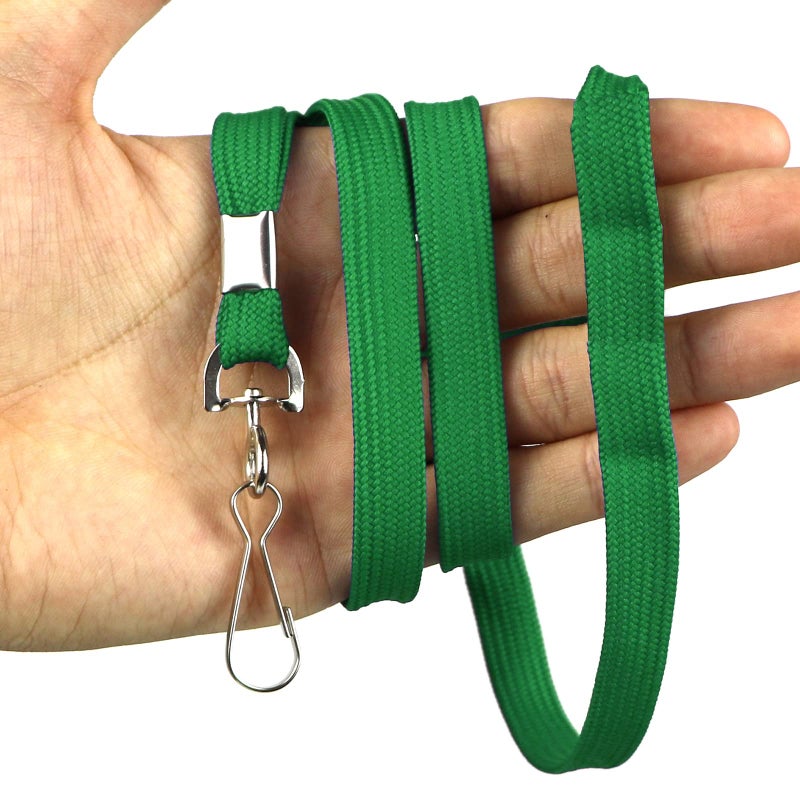 Beebel Lanyards 100 Pack Green Lanyards with Swivel Hook Clips for ID Name Badge Holder - Image 5